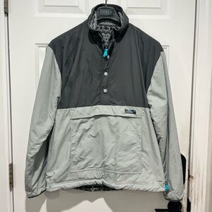 Chubbies Men’s Medium Reversible Gray and Black Fleece Windbreaker